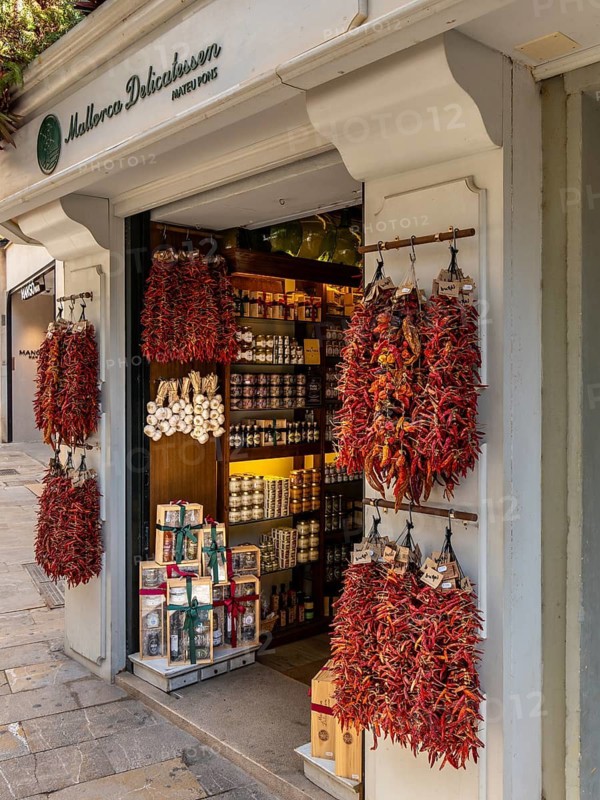 Retail, Majorca Delicatessen, pre-season in Cala Rajada, Balearic Islands, Majorca, Spain