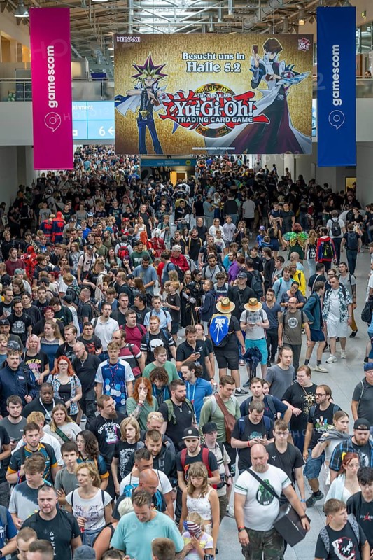 Gamescom, the world's largest trade fair for video and computer games, in Cologne, Germany