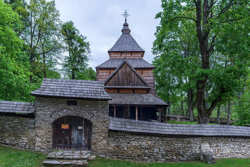 Gothic wooden church of St. Paraskevi from the 16th century, Radruz, Poland