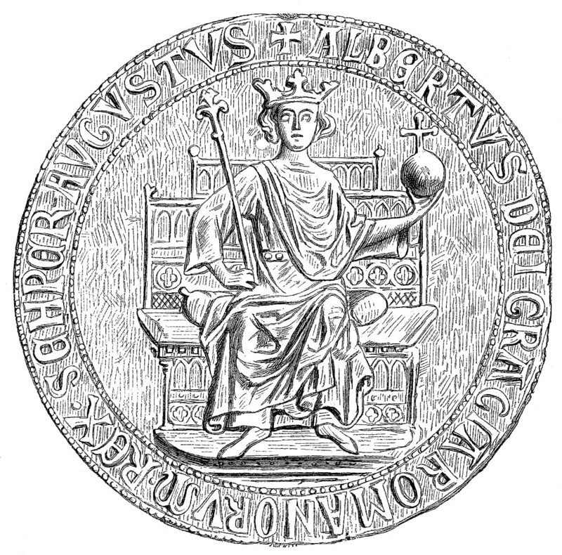 Seal of Albert I or Albrecht I. of Habsburg, 1255-1308, a Duke of Austria and Styria and King of Germany