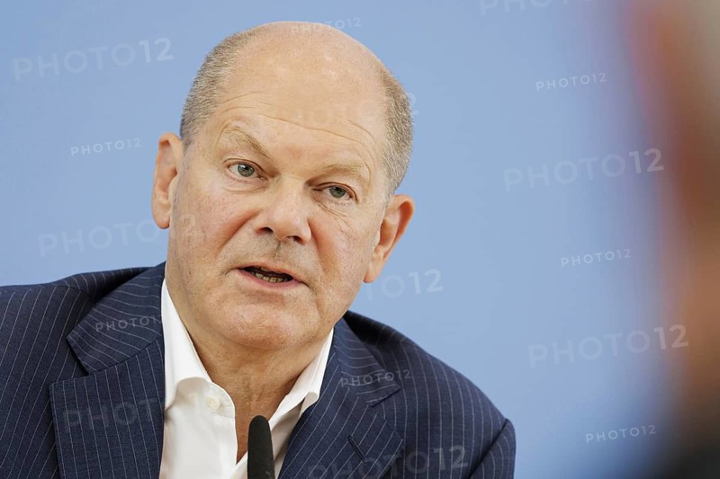 Olaf Scholz (SPD), Federal Chancellor, on his way to the Federal Press Conference, bpk, Federal Press Conference, Berlin, 24 July 2024