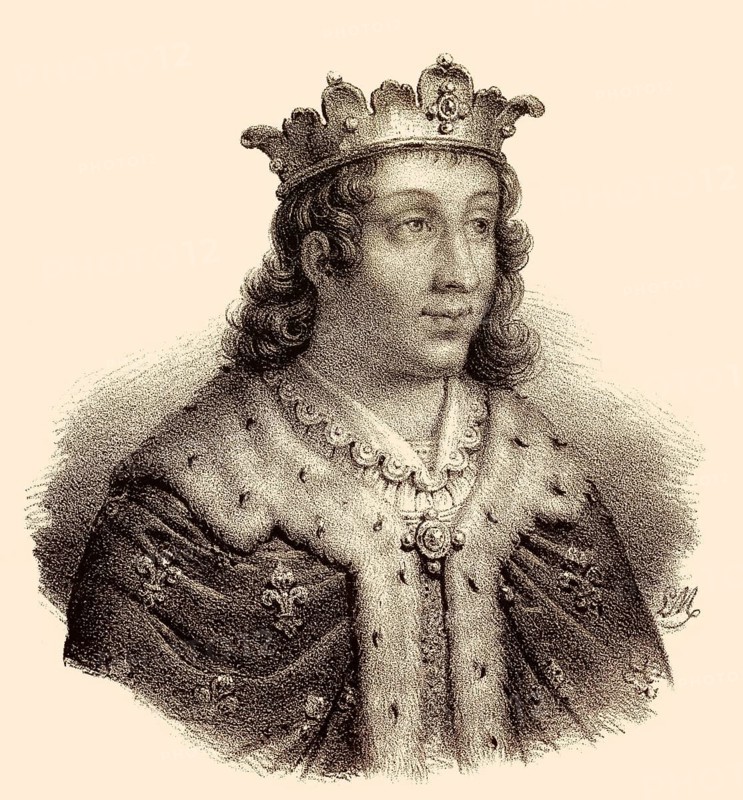 Chlothar III or Clotaire III, King of the Franks from the house of the Merovingians, 7th Century, Frankenkönig aus dem Hause der Merowinger, Chlothar III. oder Clotaire III., 7. Jahrhundert