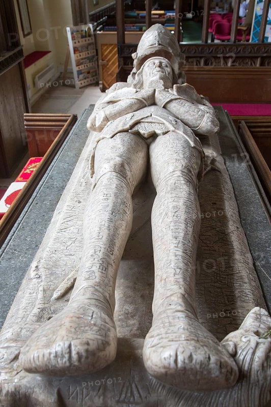 Tomb of Sir Roger Tocotes died 1492, fifteenth century chantry chapel, Church of Saint Nicholas, Bromham, Wiltshire, England, UK