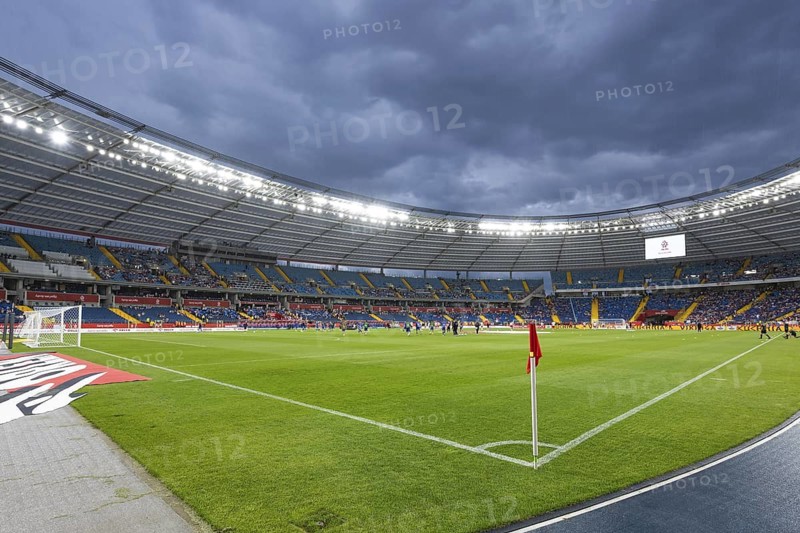 CHORZOW, POLAND - JUNE 6, 2025: Friendly match Poland - Moldova 2:0. Aerial view at the Superauto.pl Stadion Slaski