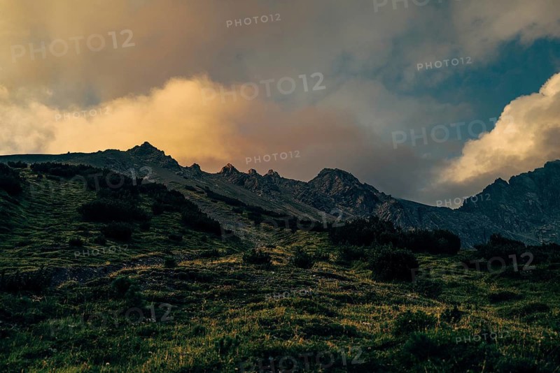 Hahntennjoch pass road in Tyrol in Lechtal, Austria