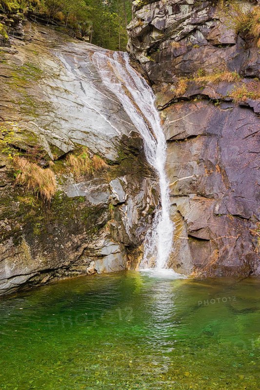 Goessl waterfalls, first fall, Malta valley, Carinthia, Austria