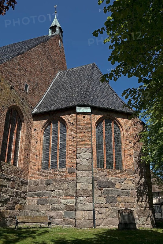 Detail, window, St Nikolai Church, Burg auf Fehmarn, Schleswig-Holstein, Germany