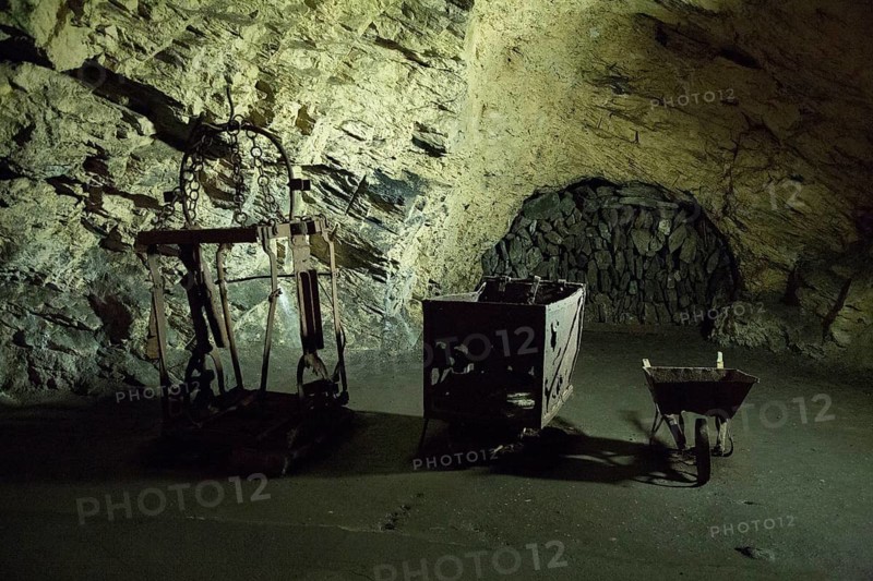 In the Felsendome Rabenstein show mine, Chemnitz, Saxony, Germany