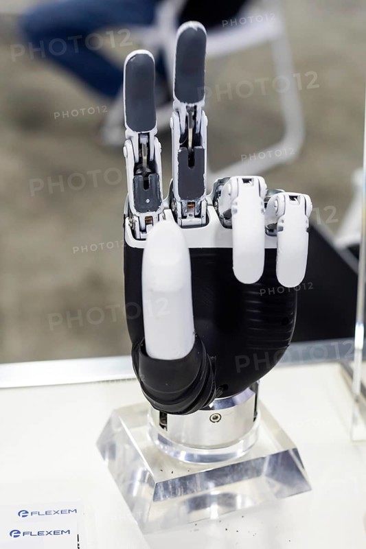 Detroit, Michigan - More than 800 exhibitors displayed at Automate, North America's largest robotic and automation event. A robotic hand was on display