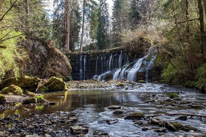 Gerats Waterfall, Gerats, Rettenberg, Oberallgäu, Allgäu, Bavaria, Germany