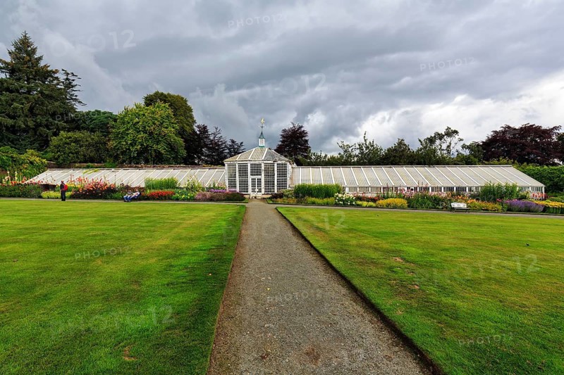 Greenhouse, Mount Congreve Gardens, gardens, rain clouds, County Waterford, Ireland
