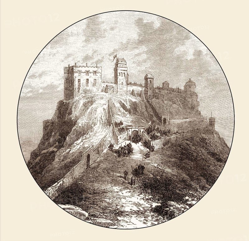 Edinburgh Castle, Scotland, before the Siege of 1573
