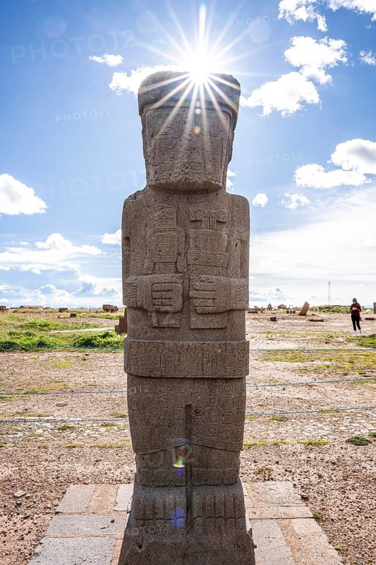 Ponce Monolith, Kalasasayao Temple Temple of the Standing Stones, Tiwanaku, Bolivia