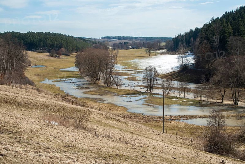 2006, Germany, Greiz, Thuringia, Weidatal, flood, spring, high size, high water, high format, flood, landscape, spring