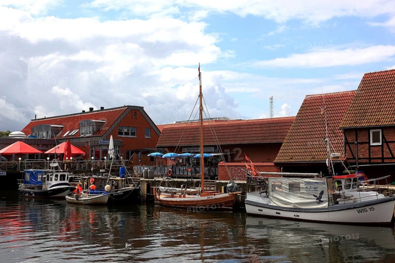 The Old Harbour in Wismar, Nordwestmecklenburg district, Mecklenburg-Vorpommern, Germany