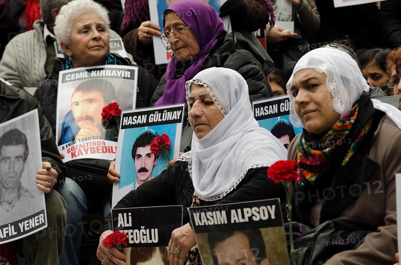 April 4th 2015. Istanbul, Turkey. The Saturday Mothers gather in Galatasaray square, Istiklal Street, Istanbul, Turkey