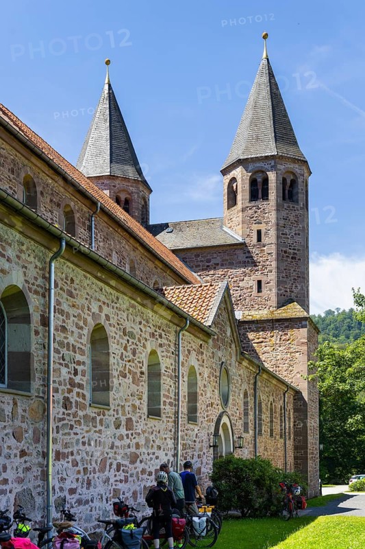 Benedictine monastery Bursfeld on the Weser near Hannoversch Münden. Bursfelde Monastery is a former Benedictine abbey in Bursfelde, a district of Hann. Münden in the district of Göttingen, Lower Saxony. The monastery church and monastery estate of around 300 hectares belong to the General Hanoverian Monastery Fund administered by the Hanover Monastery Chamber, Bursfelde Monastery, Hann.Münden, Lower Saxony, Germany