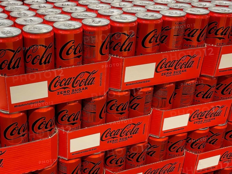 Coca-Cola Zero Sugar sugar-free fishing drink with added sweetener, possibly affected by sugar tax, international