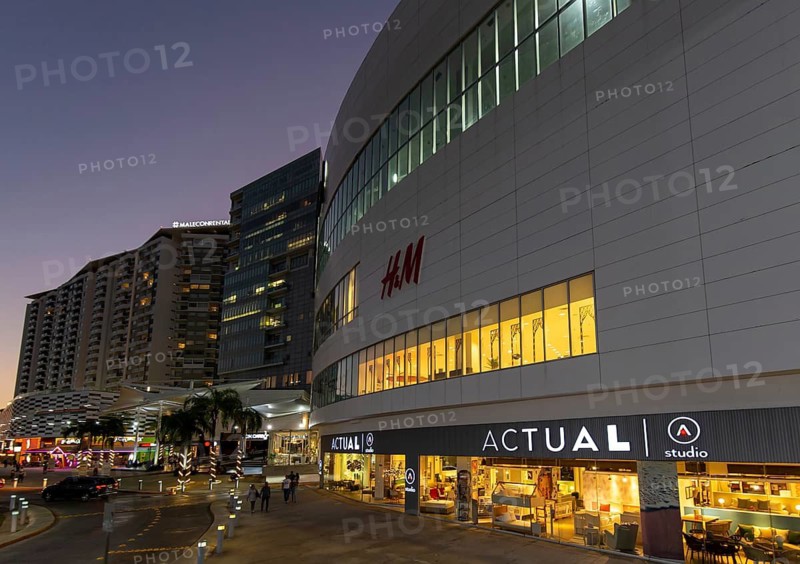 Cancun, Mexico, 20 December, 2020: Cancun Shopping Mall in city center near hotel Zone