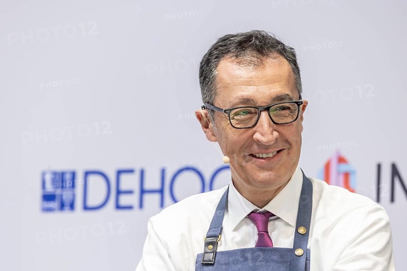 Cem is cooking! DEHOGA Baden-Württemberg event with candidate for the post of Minister-President, Cem Özdemir from the Green Party. Baden-Württemberg will elect a new state parliament on March 8, 2026. INTERGASTRA, leading trade fair for the hotel and catering industry. Stuttgart, Baden-Württemberg, Germany