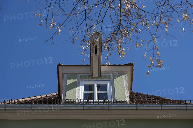Historic roof lift bay window, Weißenburg, Middle Franconia, Bavaria, Germany