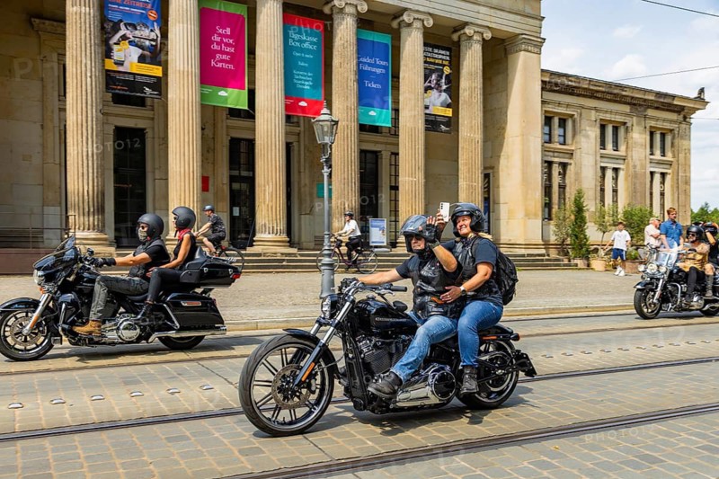 Harley Days Dresden, big trip through the city, Dresden, Saxony, Germany