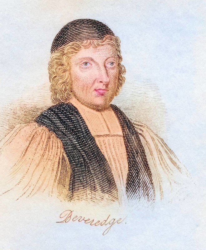 William Beveridge 1637-1708 Bishop of St Asaph from the book Crabbs Historical Dictionary from 1825, Historical, digitally restored reproduction from a 19th century original, Record date not stated