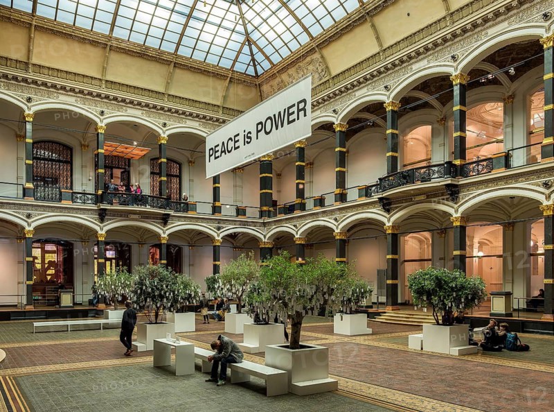 Gropius Bau Berlin, interior view with the exhibition Peace is Power, Yoko Ono, Berlin, Germany