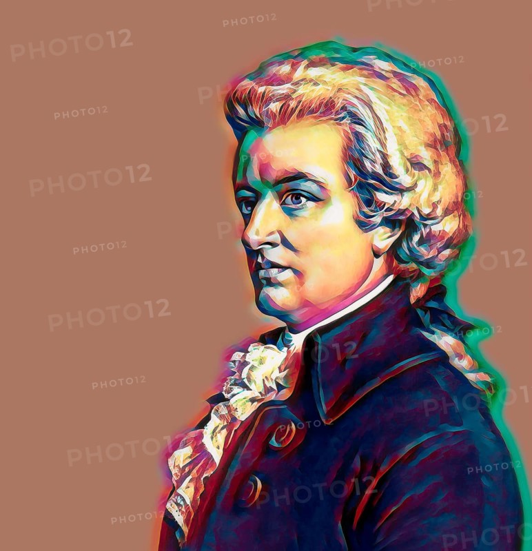 Wolfgang Amadeus Mozart, 1756 – 1791, composer of classical music, First Viennese School, digitally edited
