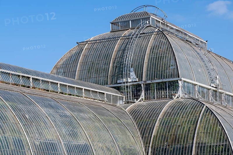 Roof construction, Palm House, oldest Victorian greenhouse in the world, Royal Botanic Gardens (Kew Gardens), UNESCO World Heritage Site, Kew, Greater London, England, Great Britain