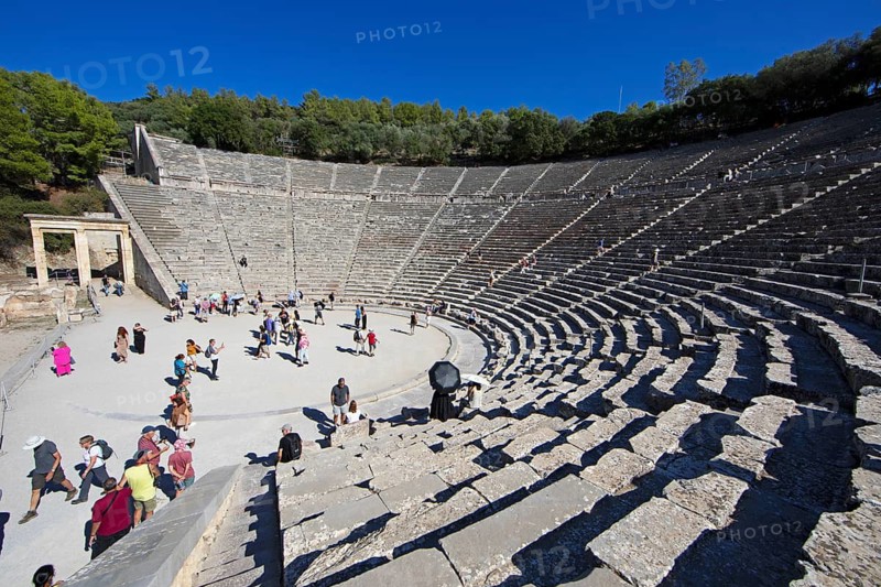 Theatre of Epidaurus, UNESCO World Heritage Site, Epidaurus, Argolis, Peloponnese, Greece