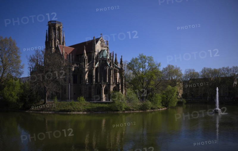 St John's Church, Feuersee, Stuttgart-West, Stuttgart, Baden-Württemberg, Germany