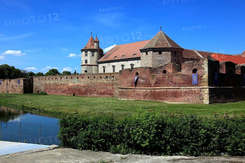 Fogarash Fortress, Cetatea Fagarasului, a historical monument, construction began in 1310, in the city of Fagaras, the fortress is now home to the Museum of the Fagaras Land, Brasov District, Transylvania, Romania