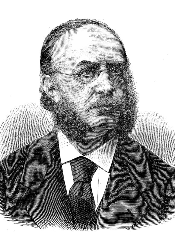 Jacob von Falke, 21 June 1825, 8 June 1897, a German-Austrian cultural and art historian, Historical, digital reproduction of an original from the 19th century