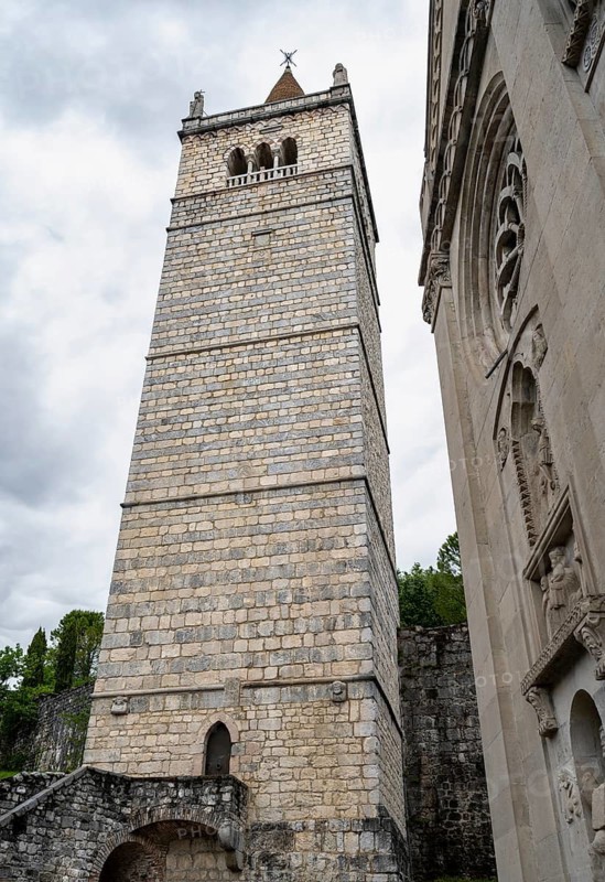 Church tower, Duomo di Santa Maria Assunta church, Gemona del Friuli, Friuli-Venezia Giulia, Italy
