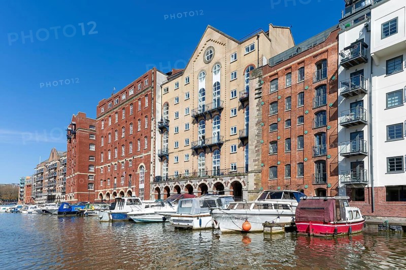 Waterside apartment block buildings, Redcliffe Quay, Floating Harbour, Bristol, England, UK architect WA Brown 1912