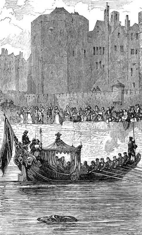 The Seven Bishops of the Church of England going to the Tower of London in 1688