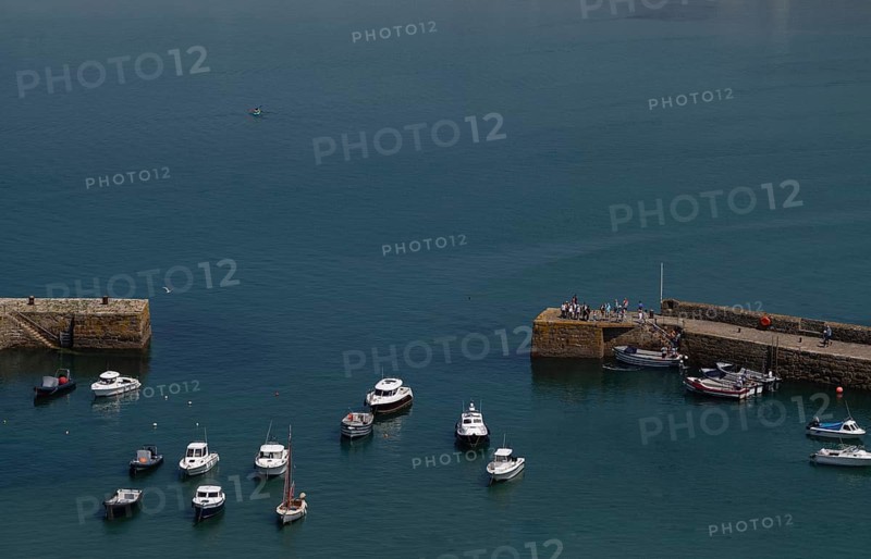 View of the harbour from St Michael's Mount, Cornwall, England, Great Britain, Great Britain