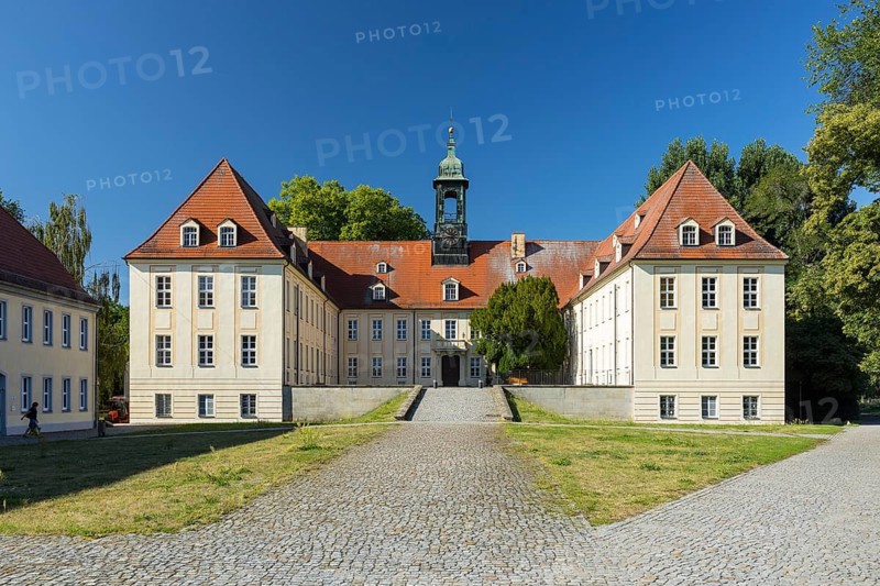 Elsterschloss mit Ehrenhof, today high school, Elsterwerda, Brandenburg, Germany