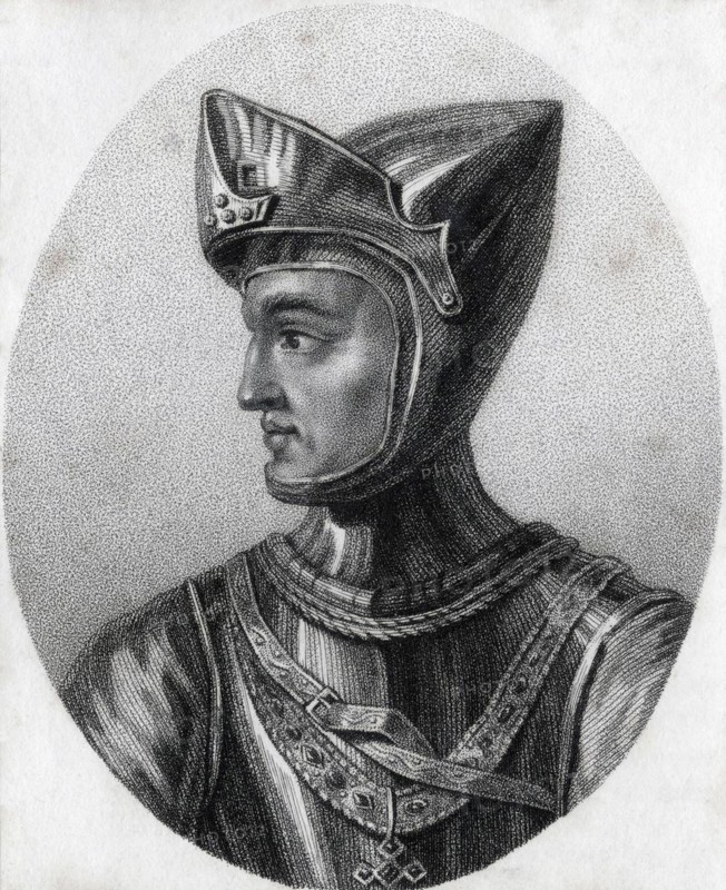 Henry of Grosmont Henry Plantagenet Duke of Lancaster 1310 to 1361 Member of English royal family diplomat politician and soldier, Henry of Grosmont Henry Plantagenet Duke of Lancaster 1310 to 1361 Member of English royal family diplomat politician and soldier Engraved by Gerimia from the book A Catalogue of the Royal and Noble Authors published 1806, Historic, digitally restored reproduction from a 19th century original, Record date not stated