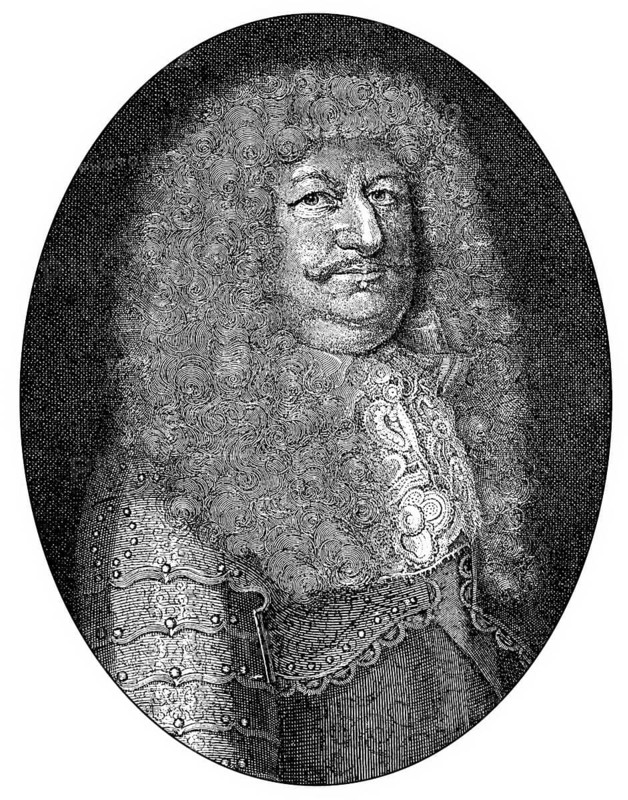Historische Zeichnung, Portrait von Friedrich Wilhelm von Brandenburg, 1620 - 1688, aus dem Haus Hohenzollern, Markgraf von Brandenburg, Kurfürst des Heiligen Römischen Reiches
