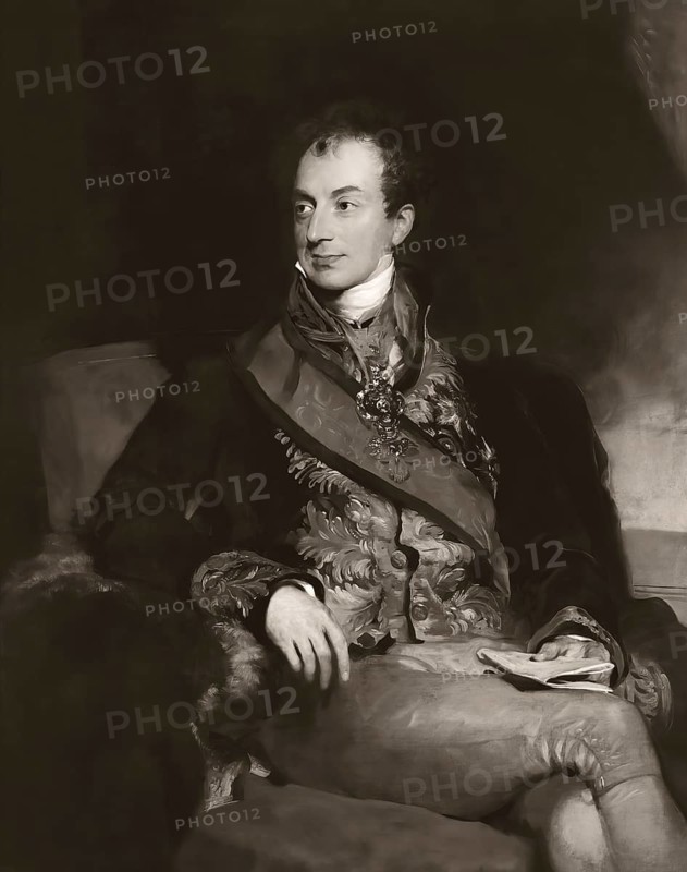Portrait of Prince Klemens Wenzel von Metternich, 1773-1859, statesman in Imperial Austria, digital edited according to a painting by Thomas Lawrence, 1815