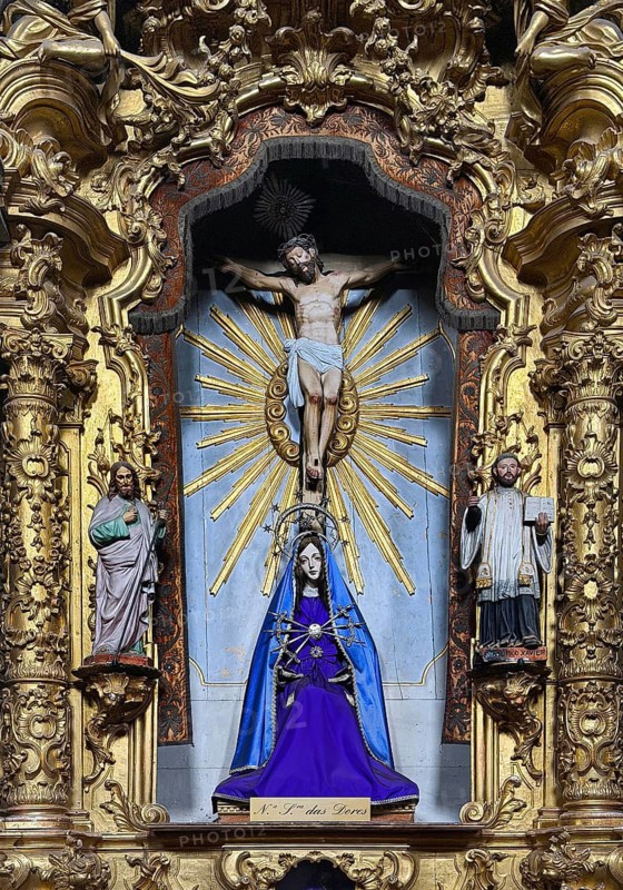 Our Lady of Sorrows, Sacred Work of Art in the Igreja de São João Novo, Catholic Church, Old Town, Porto, Portugal