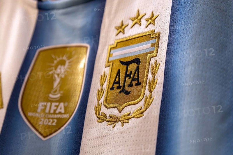 Close-up of the shirt of the Argentina national team at the 2026 FIFA World Cup