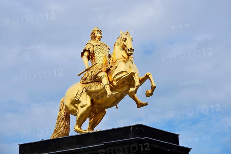 Golden Rider, equestrian statue of King August the Strong, Dresden, Saxony, Germany