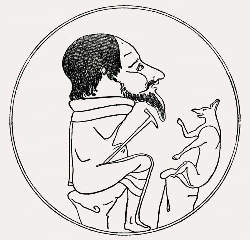 Caricature about philosopher