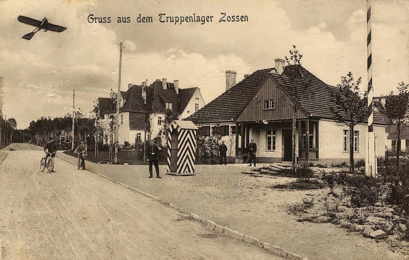 Historical postcard, picture postcard, troop camp Zossen, Brandenburg, Germany, digitally enhanced reproduction of an original from around 1900, picture postcard