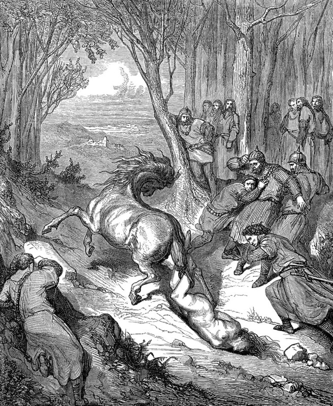 The murder of Brunhilda, c. 543–613, a Queen of Austrasia