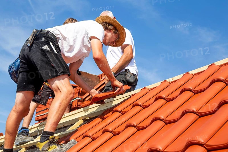 Roofing work, re-roofing of a tiled roof in the Palatinate