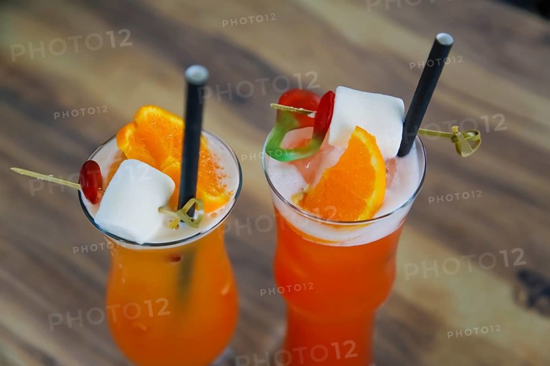 Rübli Restaurant, Restaurant, Bar, Dining restaurant, Swabian cuisine, Food and drink, Fruit, Non-alcoholic cocktails, Tubes, Straws, Marshmallow, Sparkling sugar, Freiberg am Neckar, Baden-Württemberg, Germany